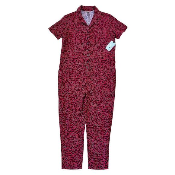 New Smash + Tess Leopard Print Jumpsuit Size XS